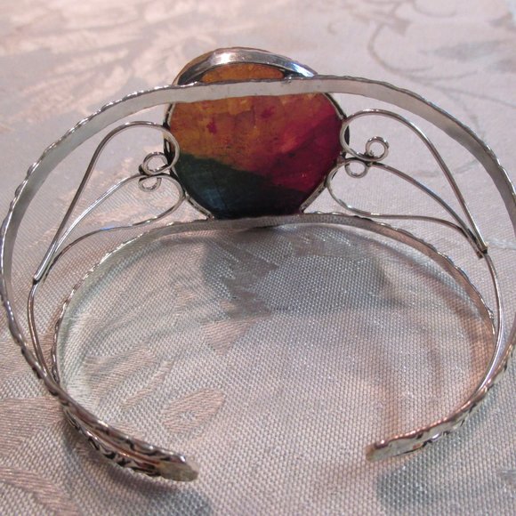 AGATE GEODE SLICE ADJUSTABLE BRACELET - Picture 2 of 3